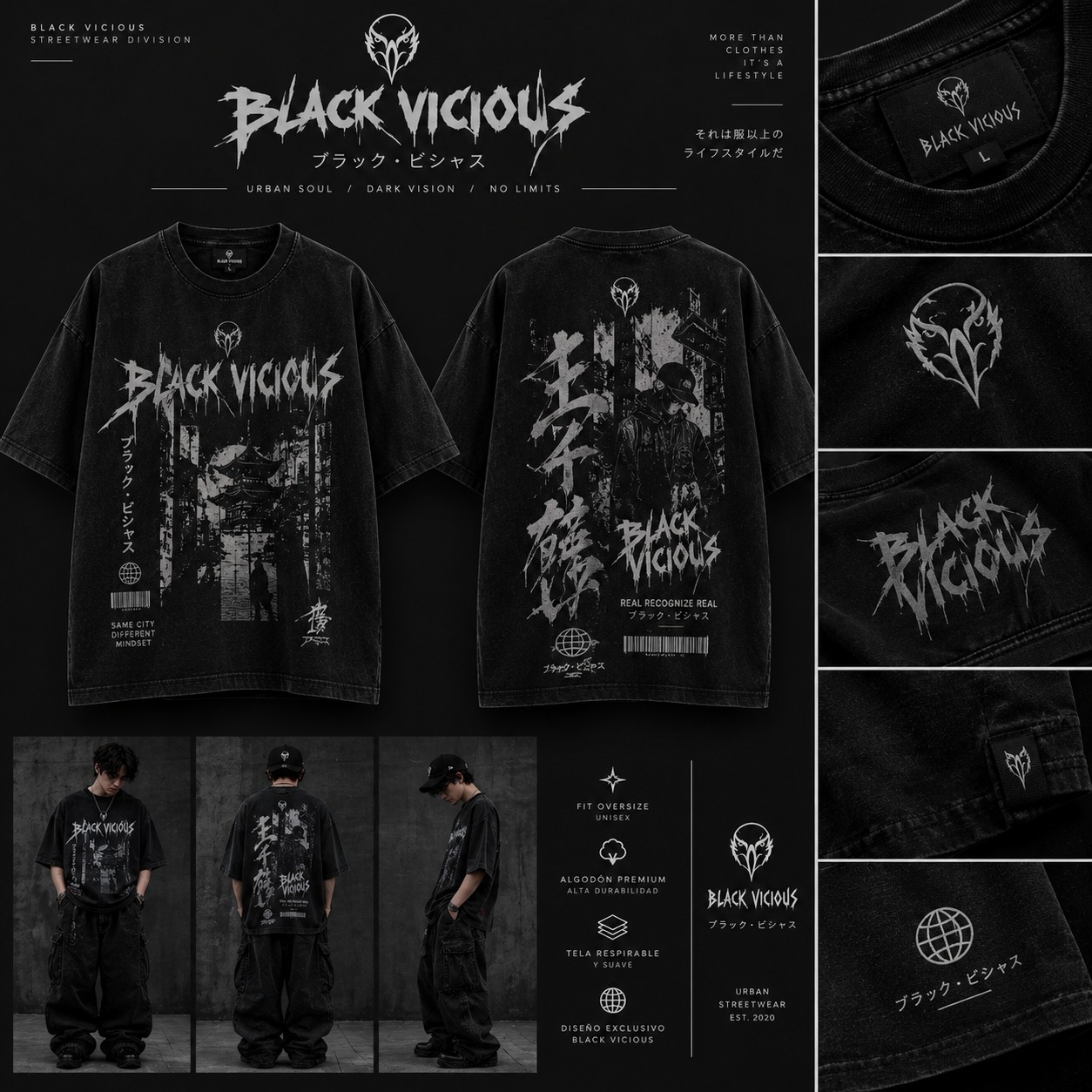 Camiseta Urban Soul Black Vicious